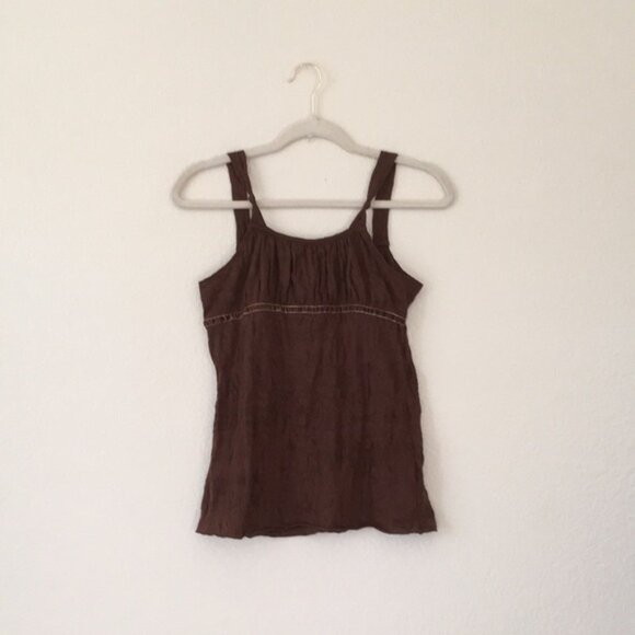 Xhilaration Babydoll Y2K Camisole Tank Top Brown Large - Picture 11 of 11